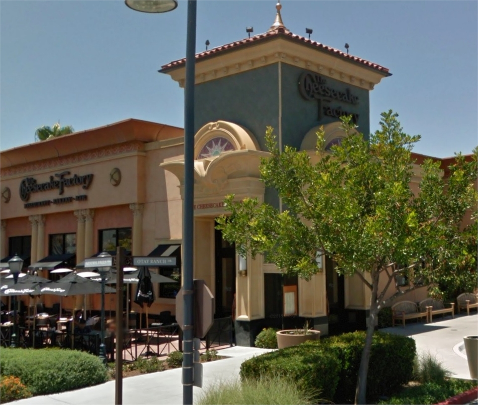 The Cheesecake Factory 7 minutes drive to the south of Chula Vista dentist Estrella Dental