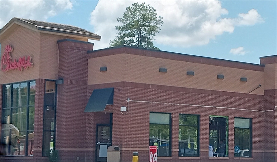 Chick-fil-A at 5 minutes drive to the west of LaGrange dentist Refresh Me Dental Center