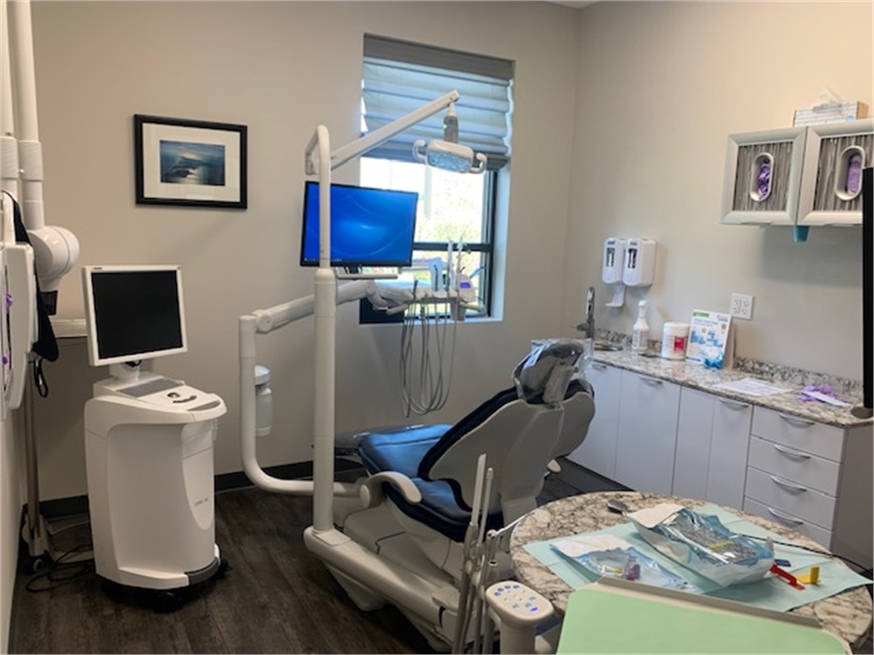 Dental chair and intraoral dental scanner at South Shore Dentistry