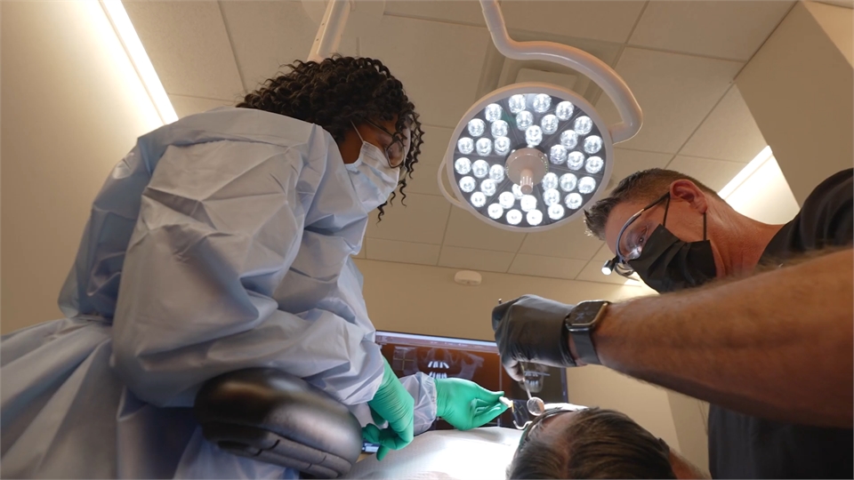 Riverview dentist installing dental implant at Smile 360 Implant and Family Dentistry