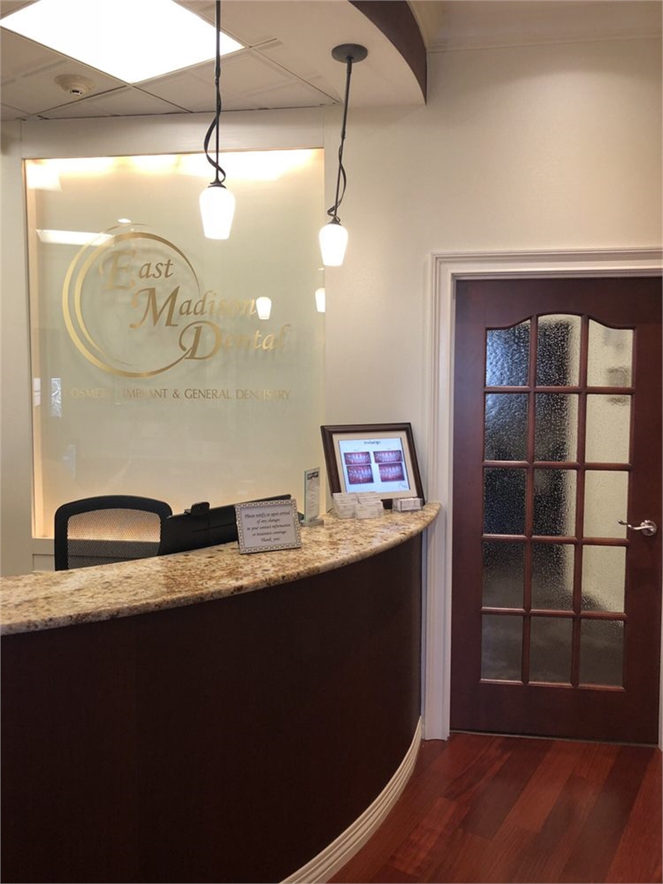 Reception area at East Madison Dental Tenafly