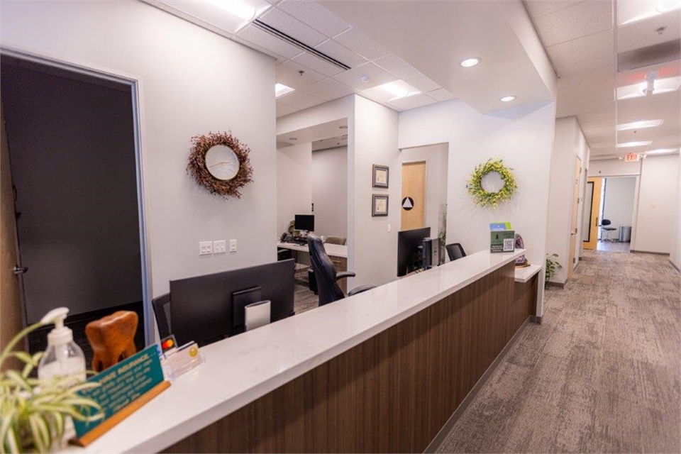 Reception area at Pine Hills Dentistry