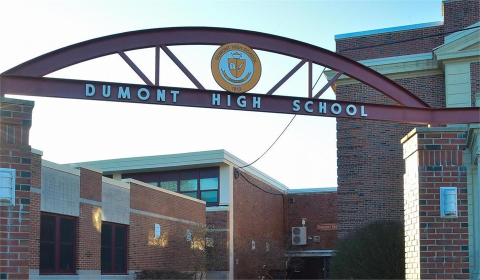 Dumont High School at 3 minutes drive to the northwest of Duont dentist East Madison Dental