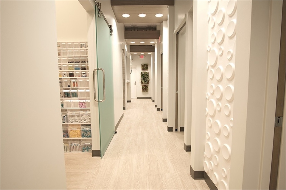 Hallway at Willmington NC dentist O2 Dental Group of Wilmington