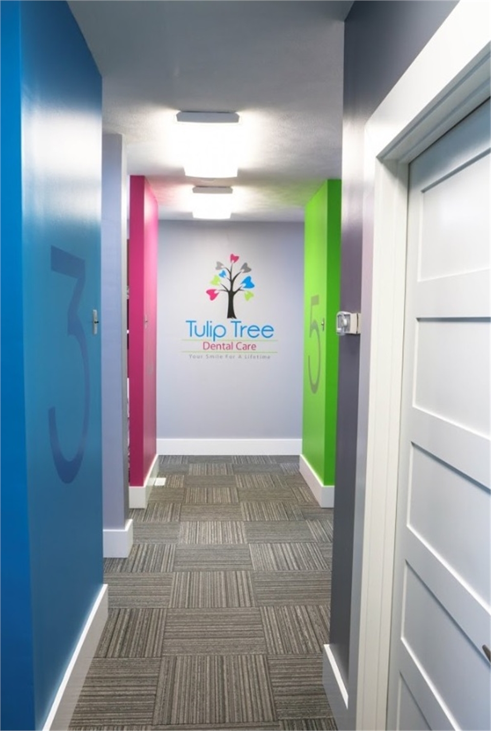 Hallway at South Bend dentist Tulip Tree Dental Care