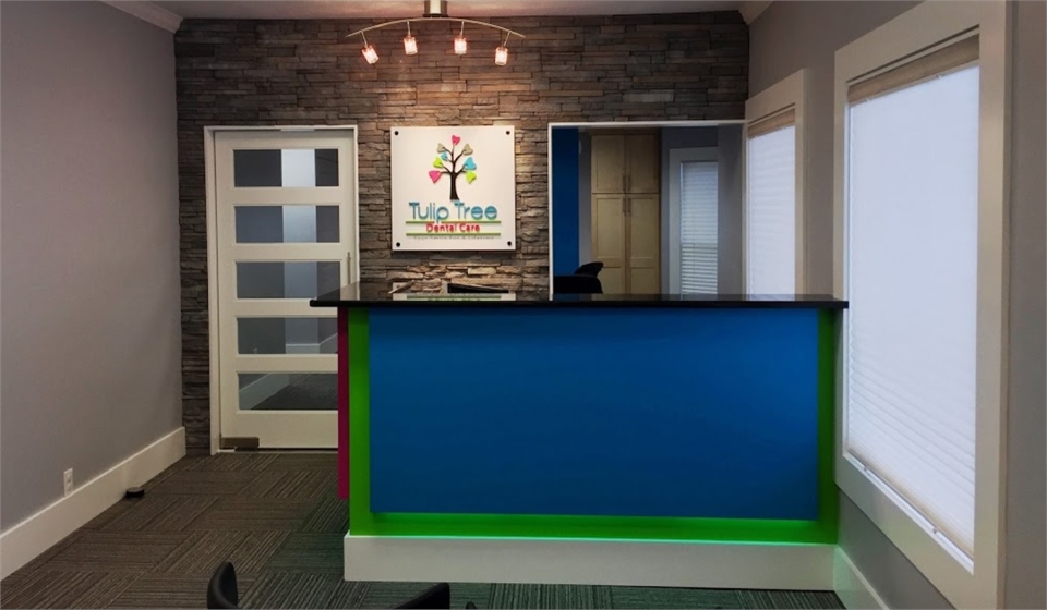 Reception area at South Bend dentist Tulip Tree Dental Care