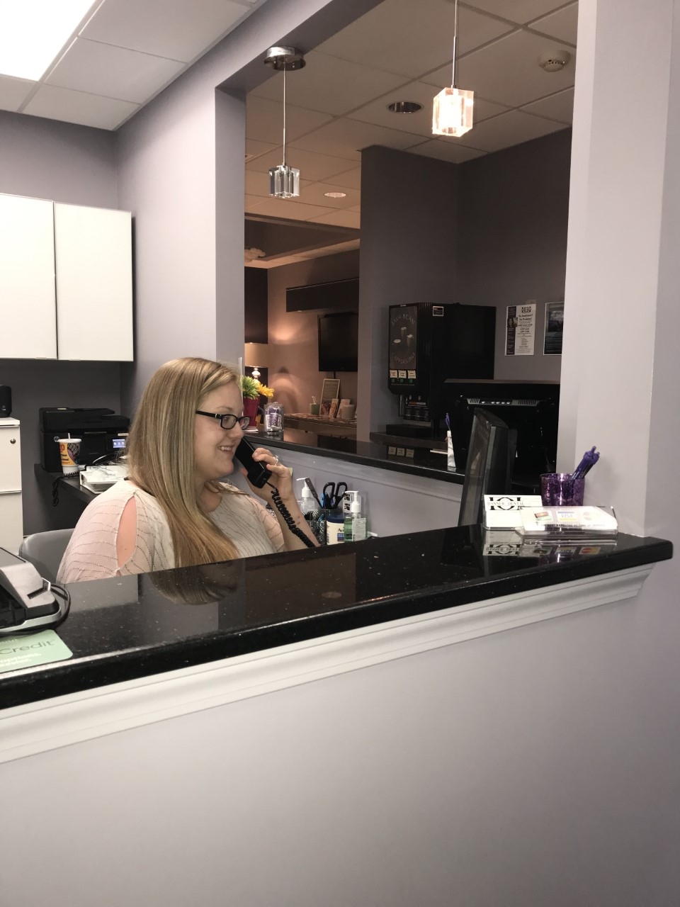 Checkout desk at Canton dentist Danner Dental