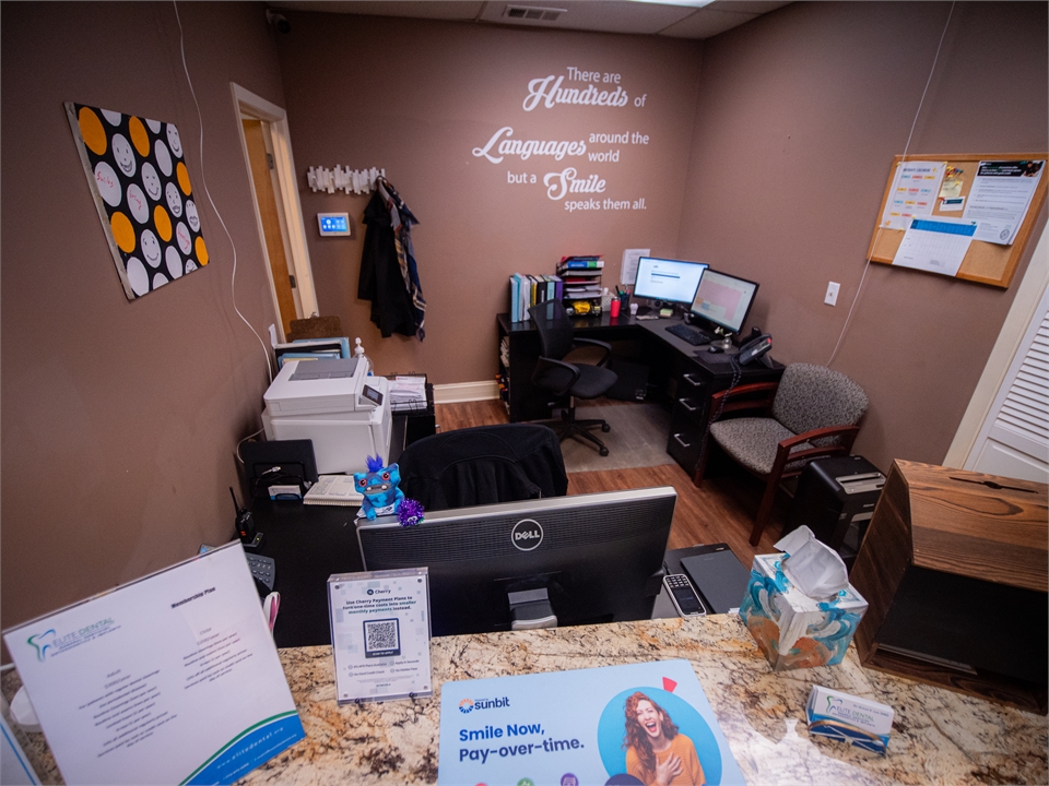 Check in office at Elite Dental Chicago