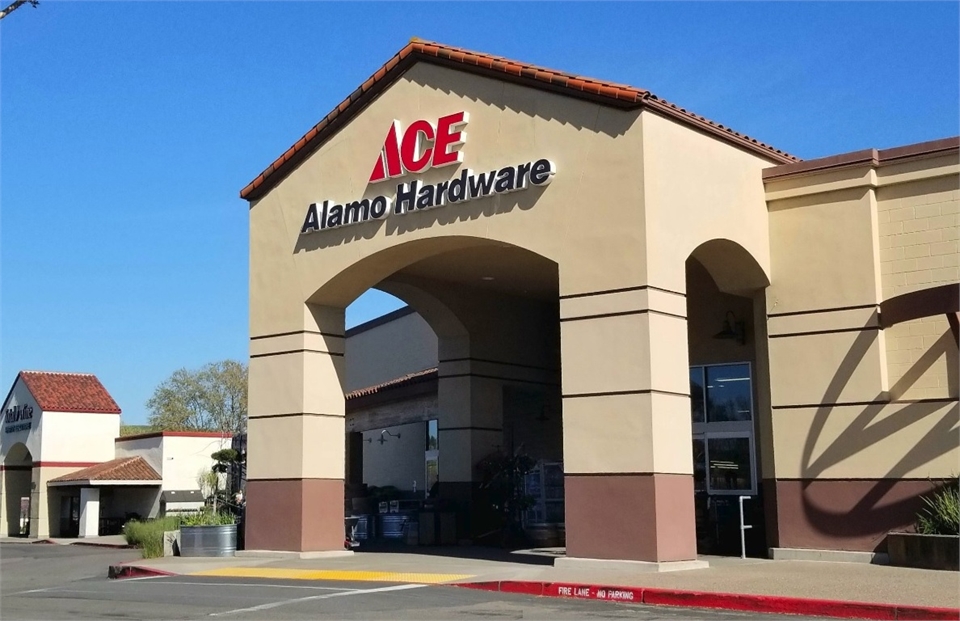 Alamo Ace Hardware at 3 minutes drive to the east of iSmile Orthodontics - San Ramon
