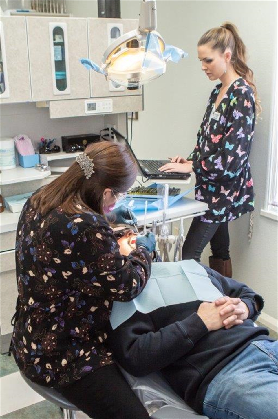 John Day dentist Dr. McMillan at work at John Day Smiles  