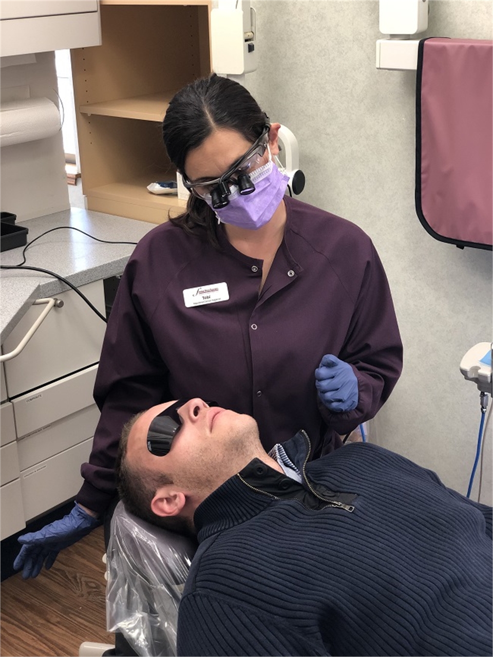 Dental hygienist at work at Aspire Dental Health of Weymouth