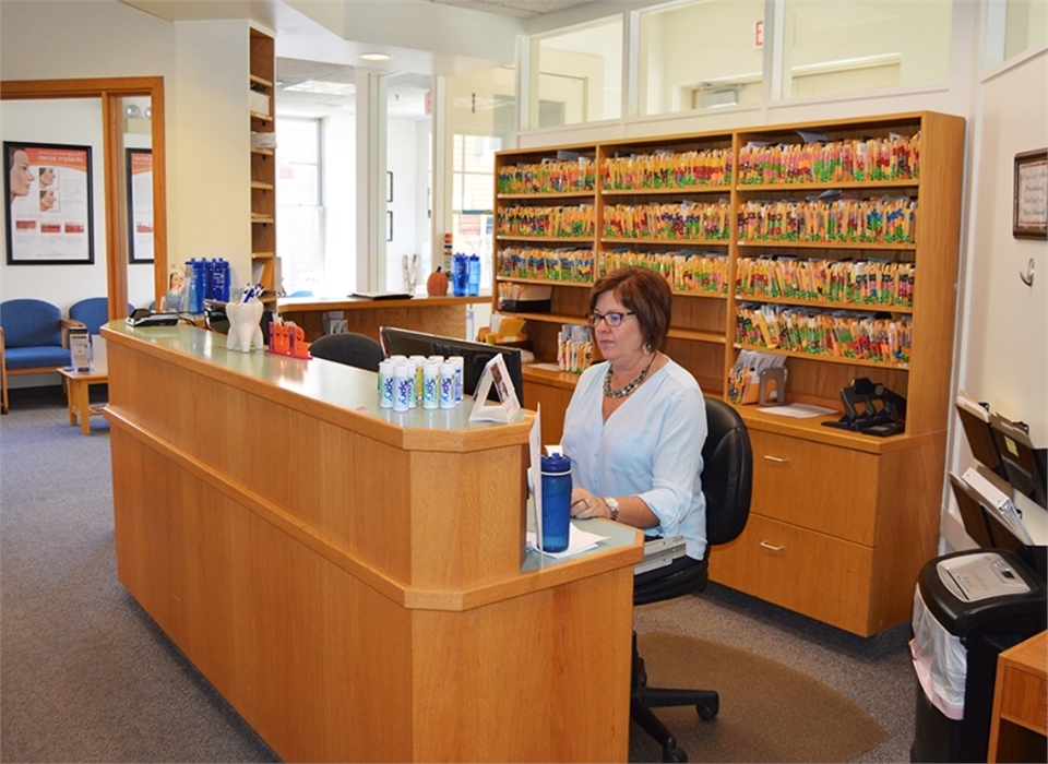 Reception area at Hadley MA dentist River Valley Dental