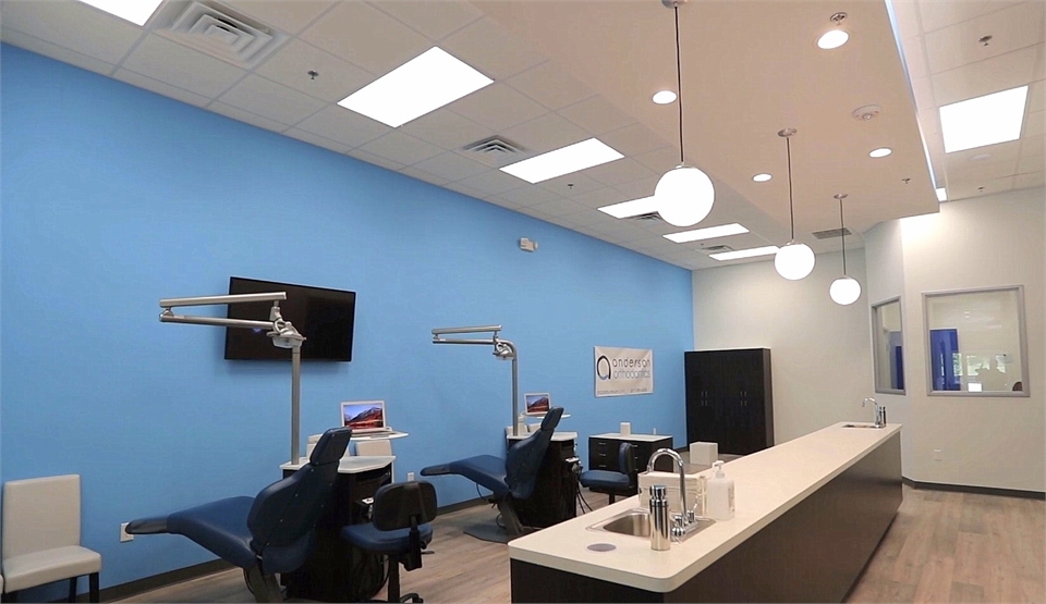 Open bay operatory at Anderson Orthodontics Burleson TX