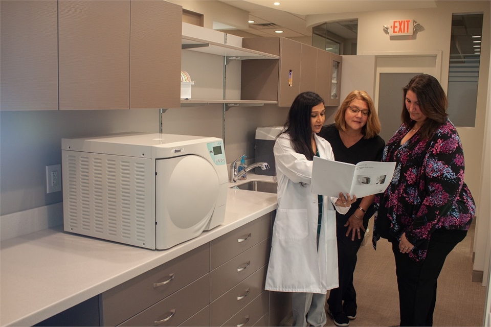 Sterilization area at Freehold Township dentist Premier Arts Dental