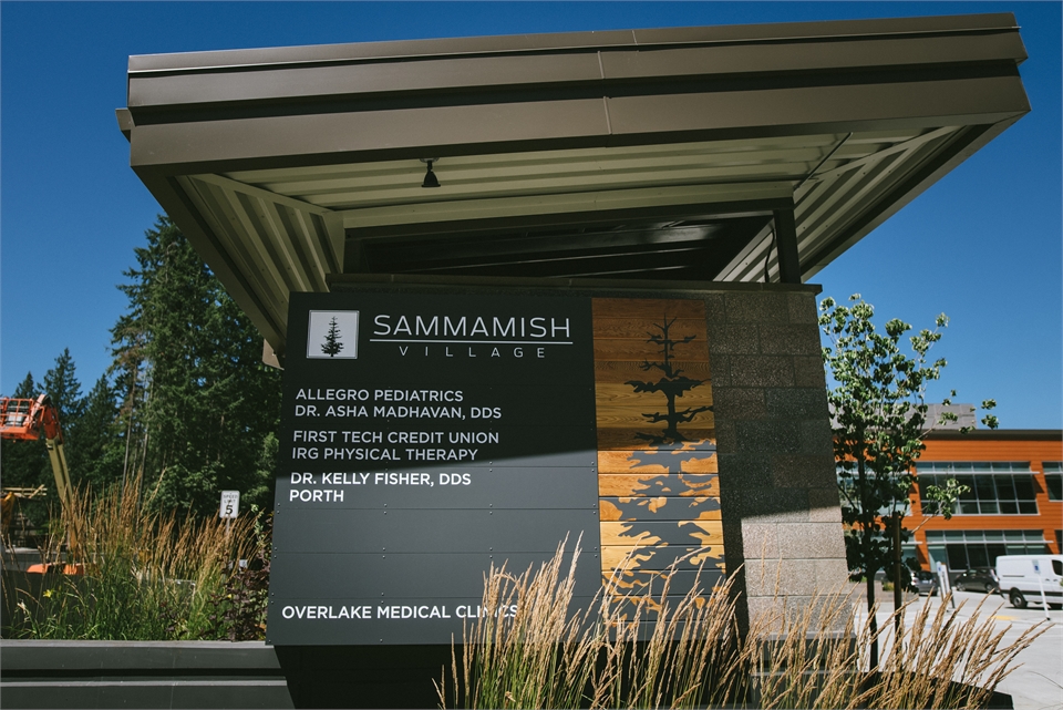 Sammamish WA dentist Asha Madhavan DDS signboard