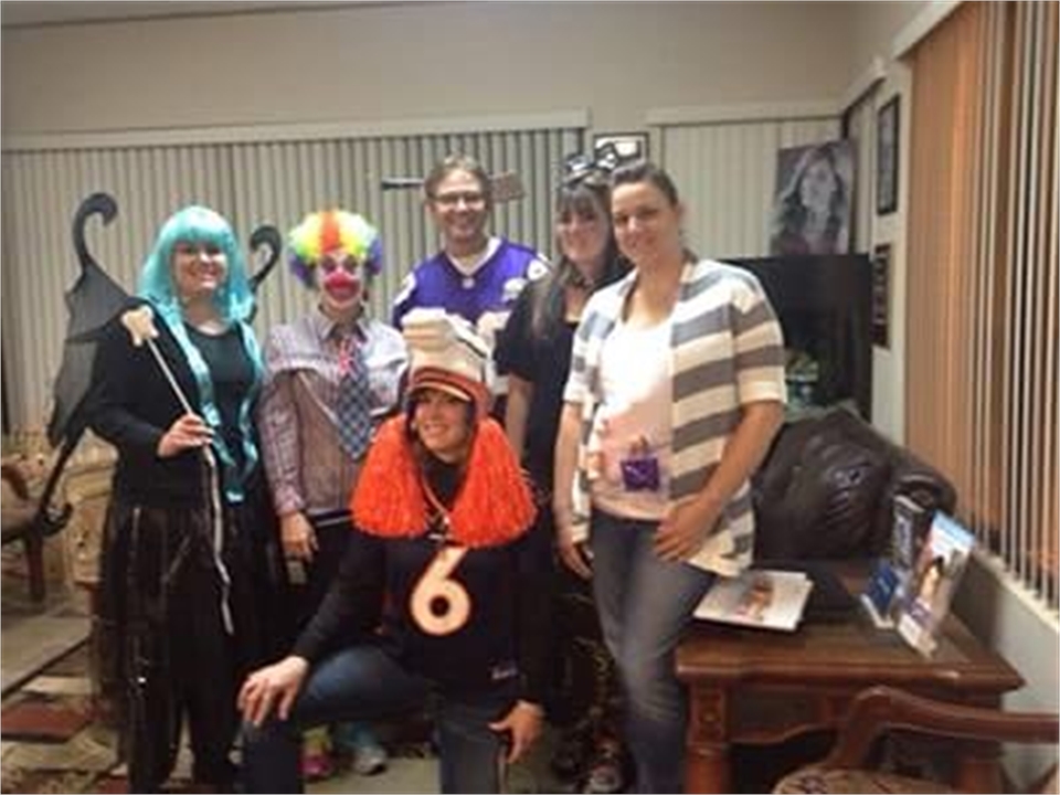 Longmont CO dentist Artistic Smiles team celebrating Halloween