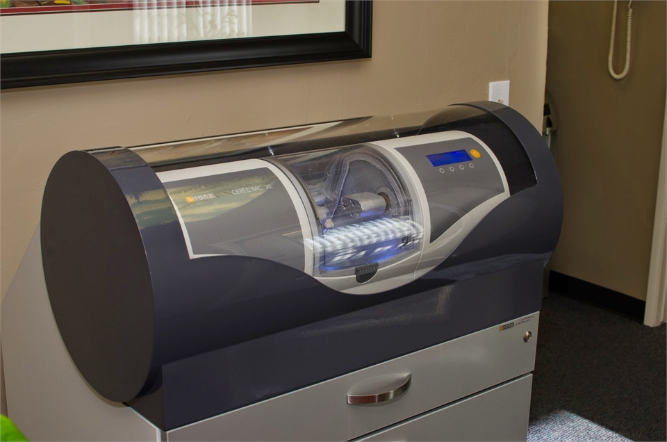 SIRONA CEREC MC XL milling unit at Tucson dentist Creative Smiles Dentistry