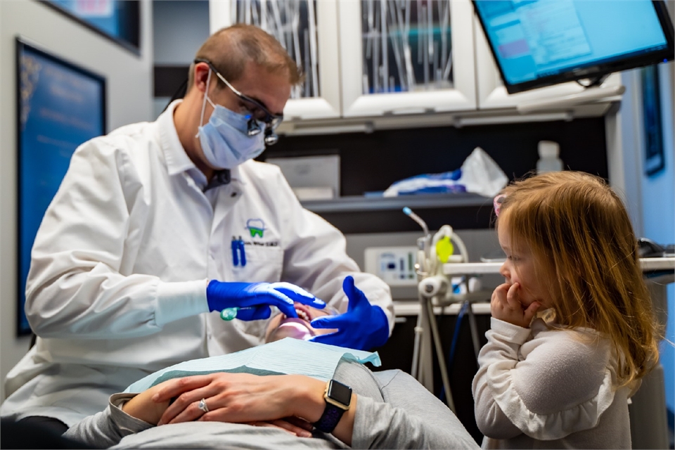 Dr Jacob Witer at work at Witer Family Dentistry Washington MI