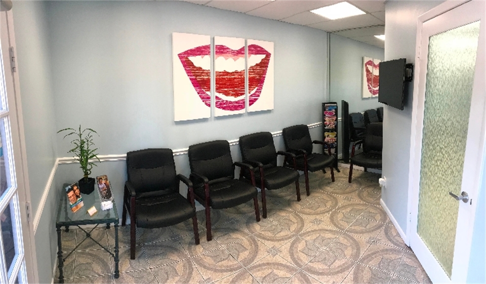 Patient waiting area at our dentist office in Tampa 