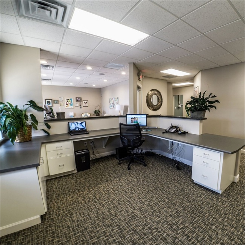 Reception center at Greenville dentist Greenville Family Smiles