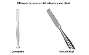 What is the difference between dental chisel and osteotome?