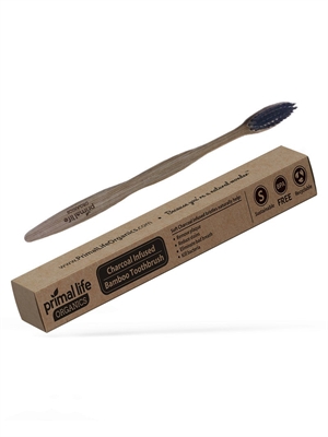 Primal Life Organics Charcoal Ion Bamboo Toothbrush