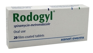 Rodogyl medication is a combination of the antibiotics Spiramycin and Metronidazole