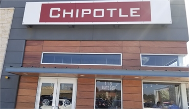 Chipotle Mexican Grill 9 minutes walking to the Irving dentist Erickson Dental