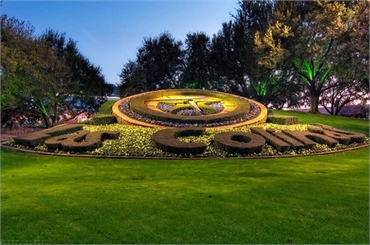 The Las Colinas Flower Clock 9 minutes drive to the Irving dentist Erickson Dental