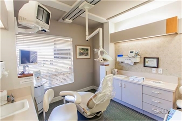 Dental chair with at view at our general dentistry in San Bruno CA