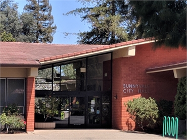 Sunnyvale City Hall at 7 minutes drive to the north of Sunnyvale Family and Cosmetic Dentistry