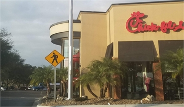 Chick-fil-A at 2.5 miles to the north of Tampa dentist Carrollwood Smiles