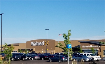 Walmart Supercenter at just 6 minutes drive to the east of Great Falls dentist Homegrown Dental