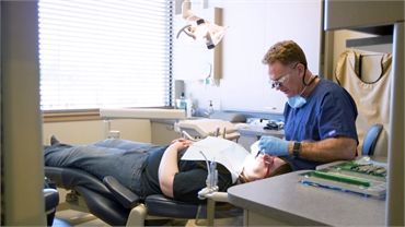 Spokane dentist Dr. Robert Walker performing root canal at Cascade Dental Care South Hill
