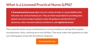 licensed practical nurse 