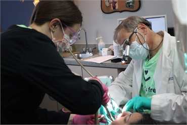 General dentist Dr. Douglas Snyder at work