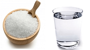 Salt water mouth rinse is easily made by boiling water and adding several tea spoons of salt 