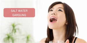 Gargle with salt water in order to reduce inflammation after dental procedures and oral surgery