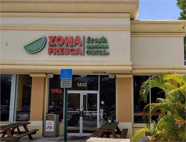 Zona Fresca at 5 minutes drive to the northwest of Smile Design Dental of Coral Springs