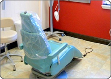 Dental chair in the operatory at Smile Design Dental Margate FL