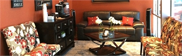 Waiting area at our root canal dentistry near Vilas at Costa Brava San Antonio Tx