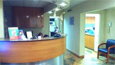 Reception area at 54th Street Dental just a few paces to the south of Central Park NYC