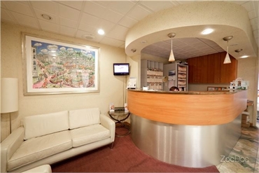 Front desk at 54th Street Dental located just a few paces away from New York City Center