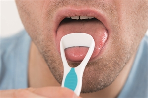 Tongue scraper is a dental device for cleaning the surface of the tongue from the plaque build up