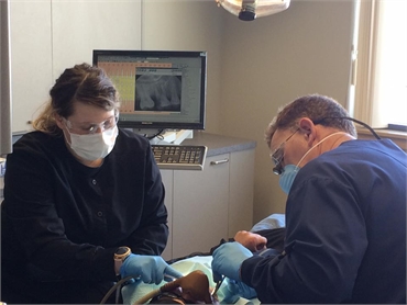 Spokane dentist Dr. Robert Walker treating dental implants patient at Cascade Dental Care - North Sp