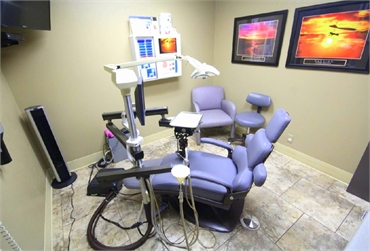 Dental chair in the operatory at Center of Modern Dentistry Rancho Cucamonga CA