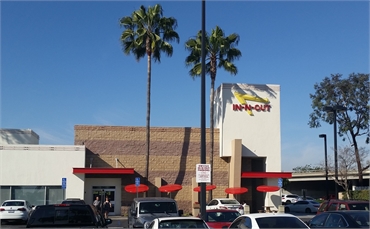 In-N-Out Burger on Carson Blvd at 5 minutes drive to the east of Karimi Dental of Long Beach