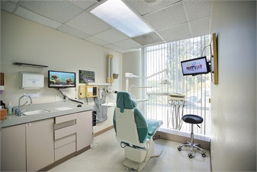 Dental chair with a view at Karimi Dental of Long Beach