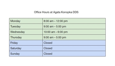 Office Hours at Agata Konopka DDS