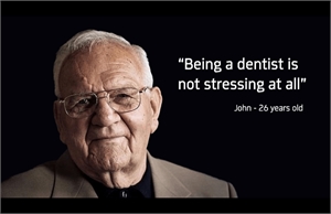 'Being a dentist is not stressful at all' says the 26-year-old John
